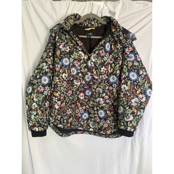 Anthropologie Jackets & Blazers - Maeve by Anthropologie‎ Floral Quilted Puffer Jacket Hooded Coat Size Small
